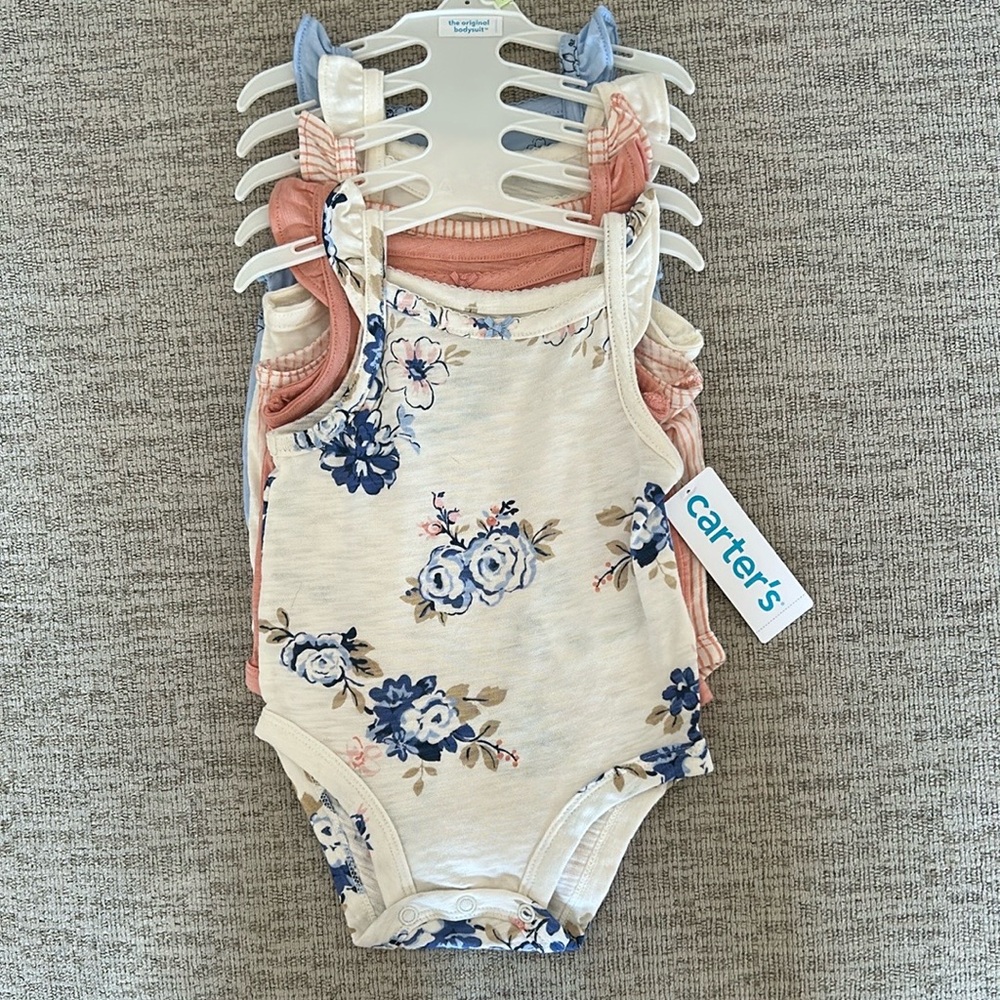Carter's Floral Baby Bodysuits Set